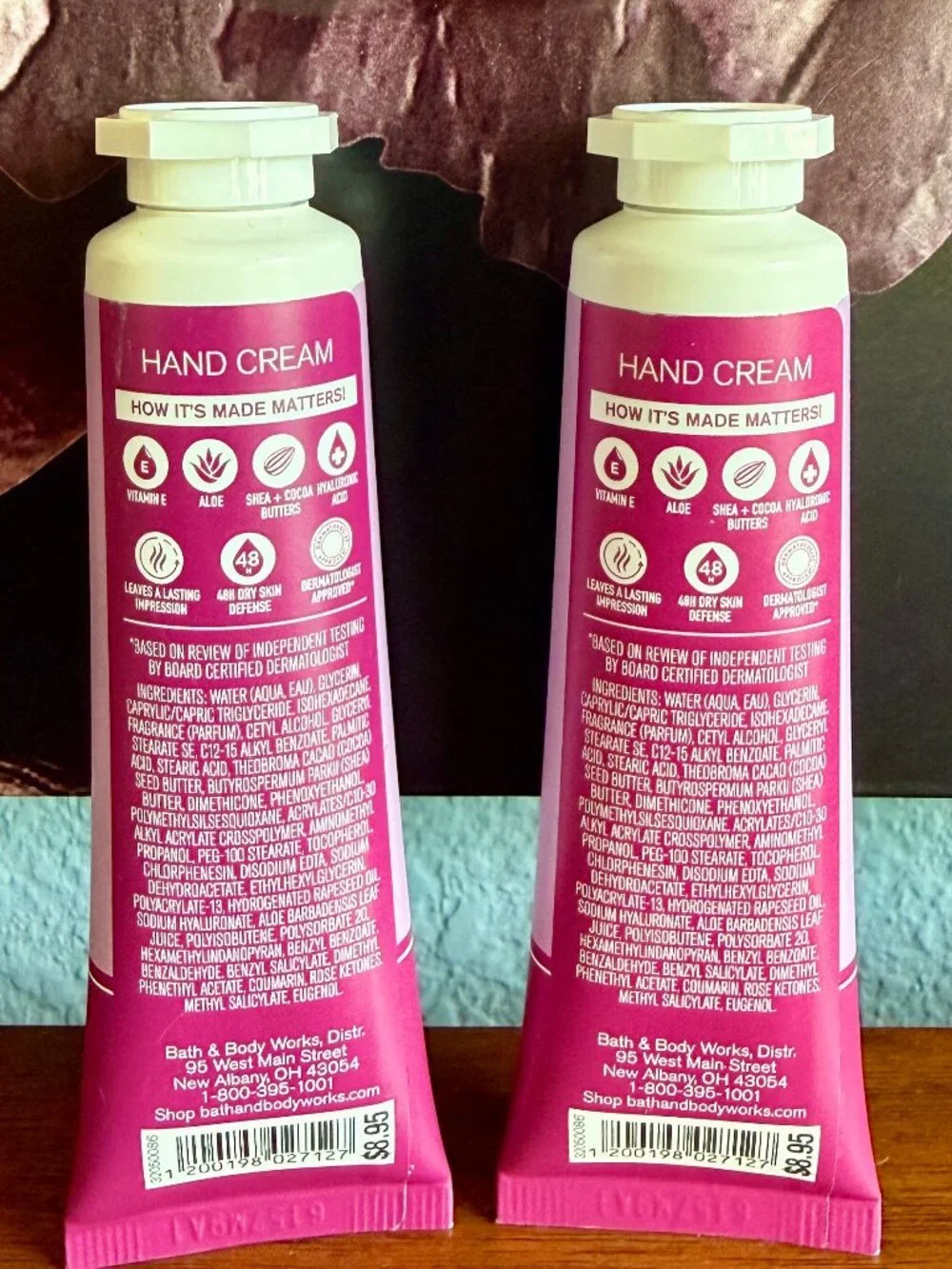 NEW 2-Pc BLACK CHERRY MERLOT Shea Butter Hand Cream Bath & Body Works